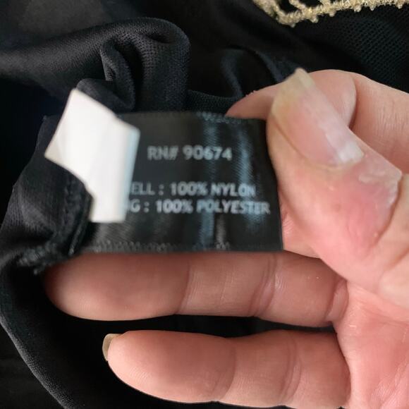 BOSTON PROPER Dress NWT‎ XLarge V-Neckline Smocked High Low Metallic Lace Inset - Picture 14 of 16